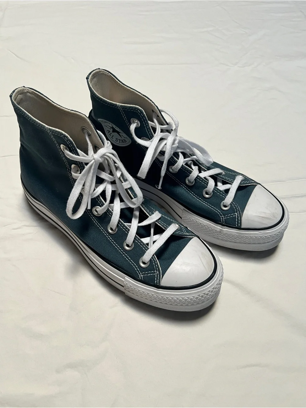 Converse High Top Sneakers - Dark Teal with White